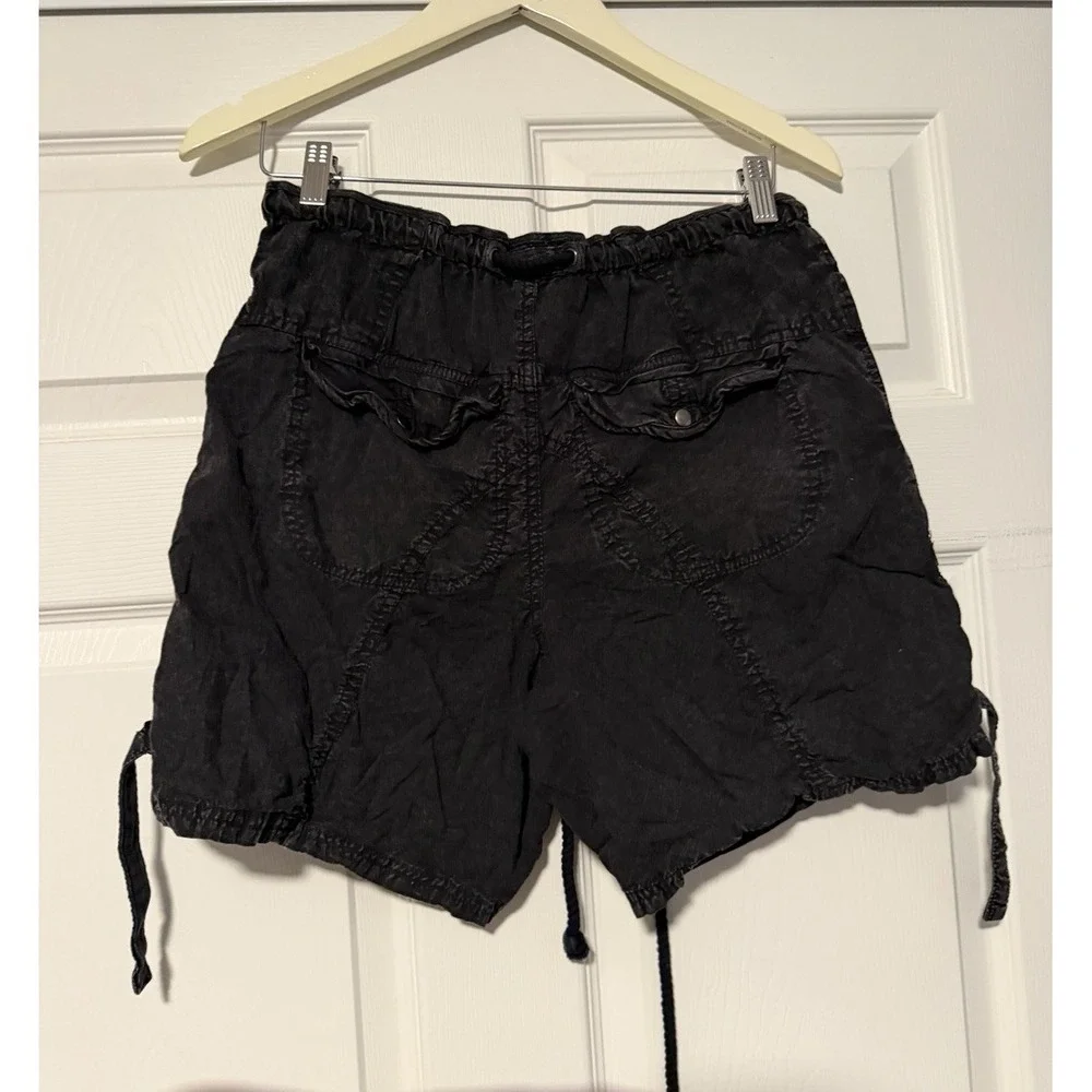 Free People Parachute Moon Bay Shorts Gorpcore Slouchy Harem Baggy Black Cargo